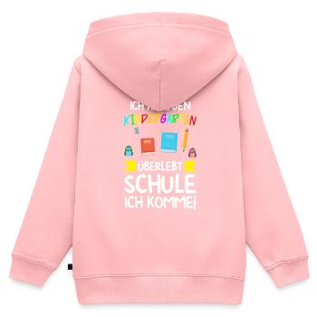 Kindergarten Abschluss Kita-Abgänger Geschenk - Kinder Premium Organic Zip Hoodie - Rosa - Hinten - AI Model Kid Female (0cm)