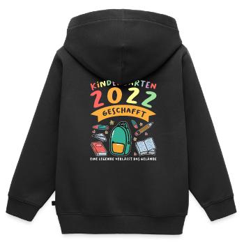 Kindergarten 2022 Abschluss Kindergarten Abschluss - Kinder Premium Organic Zip Hoodie - Schwarz - Hinten - AI Model Kid Male (0cm)