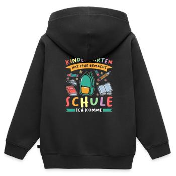 Kindergarten Abschluss Kindergarten Abschluss Gesc - Kinder Premium Organic Zip Hoodie - Schwarz - Hinten - AI Model Kid Male (0cm)