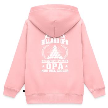 billardspieler Opa Billard Billard Spiel Geschenk - Kinder Premium Organic Zip Hoodie - Rosa - Hinten - AI Model Kid Female (0cm)