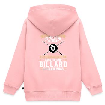 Billard Spiel Billard Billard Spiel Geschenk - Kinder Premium Organic Zip Hoodie - Rosa - Hinten - AI Model Kid Female (0cm)