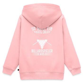 Billardspieler Billard Billard Spiel Geschenk - Kinder Premium Organic Zip Hoodie - Rosa - Hinten - AI Model Kid Female (0cm)