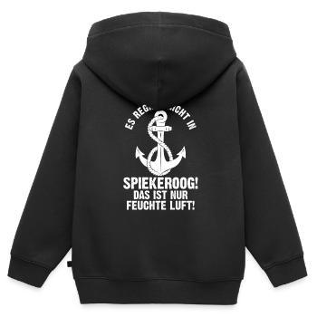 Spiekeroog Norddeutschland Seefahrer Geschenk - Kinder Premium Organic Zip Hoodie - Schwarz - Hinten - AI Model Kid Male (0cm)
