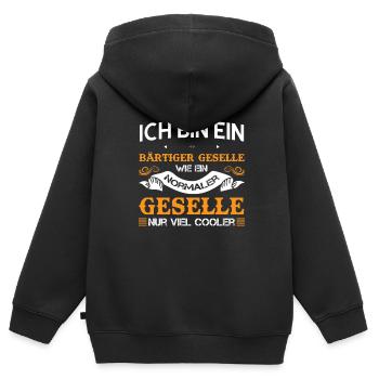 Geselle 2023 Geselle Geselle bestanden Geschenk - Kinder Premium Organic Zip Hoodie - Schwarz - Hinten - AI Model Kid Male (0cm)