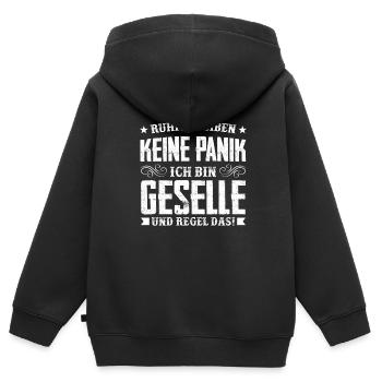 Geselle 2023 Geselle Geselle bestanden Geschenk - Kinder Premium Organic Zip Hoodie - Schwarz - Hinten - AI Model Kid Male (0cm)