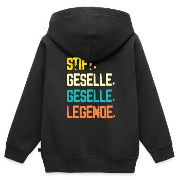 Geselle 2023 Geselle Geselle bestanden Geschenk - Kinder Premium Organic Zip Hoodie - Schwarz - Hinten - AI Model Kid Male (0cm)