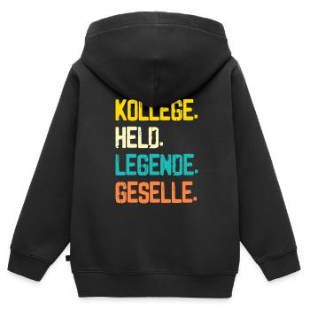 Geselle 2023 Geselle Geselle bestanden Geschenk - Kinder Premium Organic Zip Hoodie - Schwarz - Hinten - AI Model Kid Male (0cm)