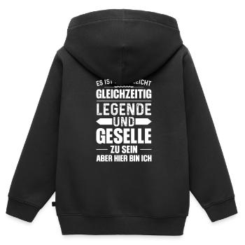 Geselle 2023 Geselle Geselle bestanden Geschenk - Kinder Premium Organic Zip Hoodie - Schwarz - Hinten - AI Model Kid Male (0cm)