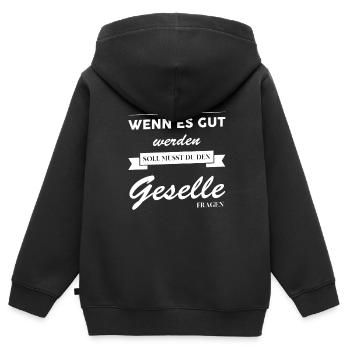 Geselle 2023 Geselle Geselle bestanden Geschenk - Kinder Premium Organic Zip Hoodie - Schwarz - Hinten - AI Model Kid Male (0cm)