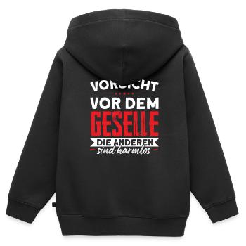 Geselle 2023 Geselle Geselle bestanden Geschenk - Kinder Premium Organic Zip Hoodie - Schwarz - Hinten - AI Model Kid Male (0cm)