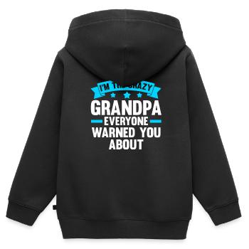 Großvater Großvater Großvater Geschenk - Kinder Premium Organic Zip Hoodie - Schwarz - Hinten - AI Model Kid Male (0cm)