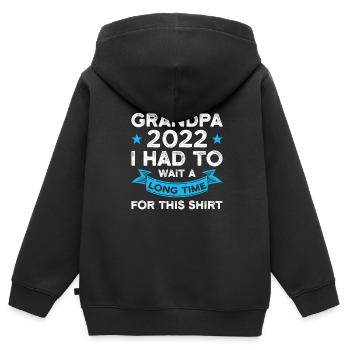 Großvater Großvater Großvater Geschenk - Kinder Premium Organic Zip Hoodie - Schwarz - Hinten - AI Model Kid Male (0cm)