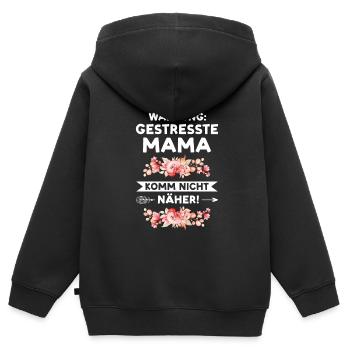 Mutter Familie Mütter Geschenk - Kinder Premium Organic Zip Hoodie - Schwarz - Hinten - AI Model Kid Male (0cm)