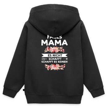 Mutter Familie Mütter Geschenk - Kinder Premium Organic Zip Hoodie - Schwarz - Hinten - AI Model Kid Male (0cm)