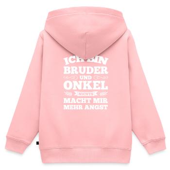 Bruder Onkel Onkels Geschenk - Kinder Premium Organic Zip Hoodie - Rosa - Hinten - AI Model Kid Female (0cm)