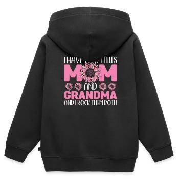 mother mum mom mum Geschenk - Kinder Premium Organic Zip Hoodie - Schwarz - Hinten - AI Model Kid Male (0cm)