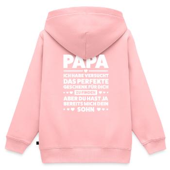 Opa Enkelkind Enkelkinder Geschenk - Kinder Premium Organic Zip Hoodie - Rosa - Hinten - AI Model Kid Female (0cm)