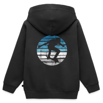 Skateboarder Skateboard Skater Skate Skateing - Kids Premium Organic Zip-up Hoodie - black - Back - AI Model Kid Male (0cm)