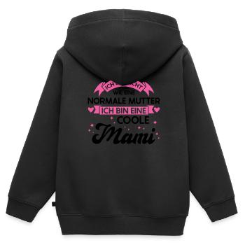 Mutter Familie Mütter Geschenk - Kinder Premium Organic Zip Hoodie - Schwarz - Hinten - AI Model Kid Male (0cm)