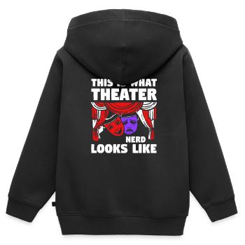 Theater Broadway-Musical Geschenk - Kinder Premium Organic Zip Hoodie - Schwarz - Hinten - AI Model Kid Male (0cm)