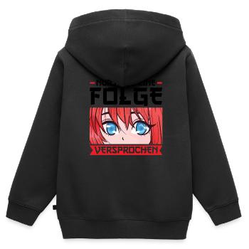 Anime Merch Otaku Geschenk - Kinder Premium Organic Zip Hoodie - Schwarz - Hinten - AI Model Kid Male (0cm)