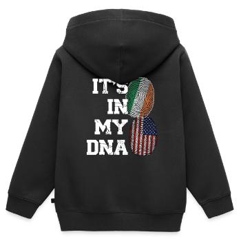 Irland Irisch Irische Wurzeln Geschenk - Kinder Premium Organic Zip Hoodie - Schwarz - Hinten - AI Model Kid Male (0cm)