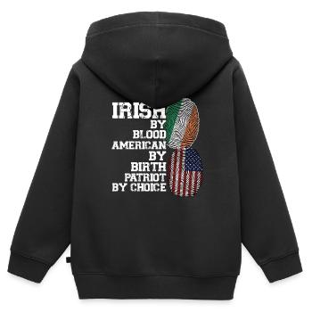 Irland Irisch Irische Wurzeln Geschenk - Kinder Premium Organic Zip Hoodie - Schwarz - Hinten - AI Model Kid Male (0cm)