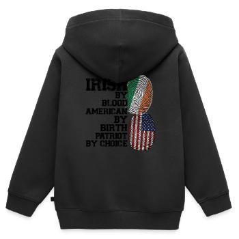 Irland Irisch Irische Wurzeln Geschenk - Kinder Premium Organic Zip Hoodie - Schwarz - Hinten - AI Model Kid Male (0cm)