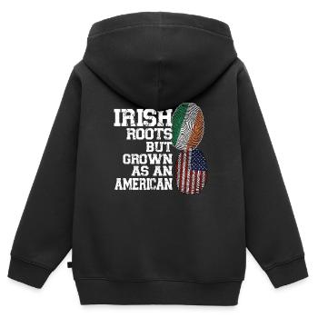 Irland Irisch Irische Wurzeln Geschenk - Kinder Premium Organic Zip Hoodie - Schwarz - Hinten - AI Model Kid Male (0cm)