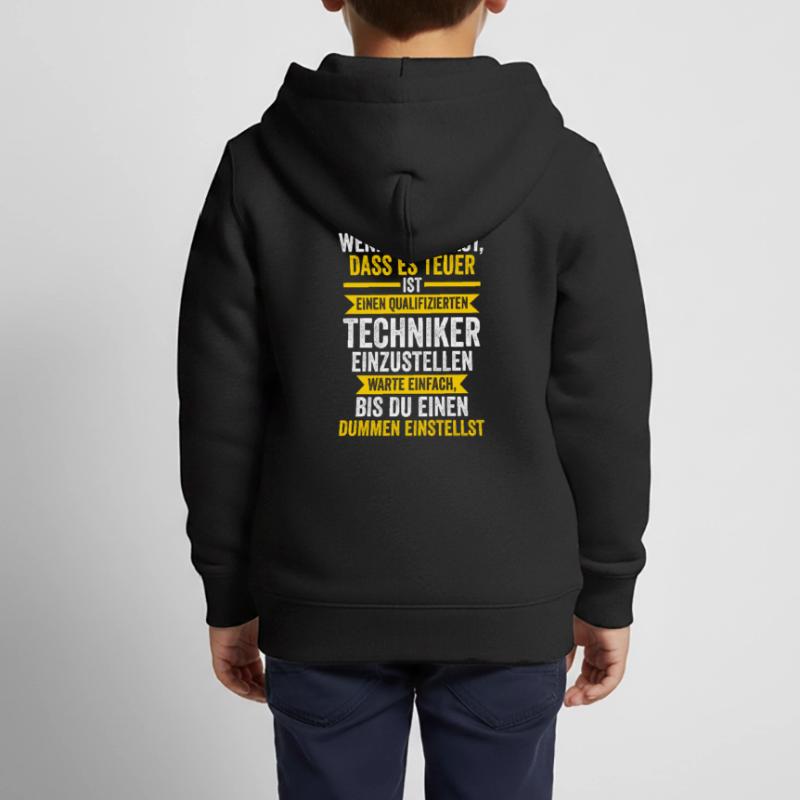 Techniker Beruf Technik Geschenk Kinder Premium Organic Zip Hoodie