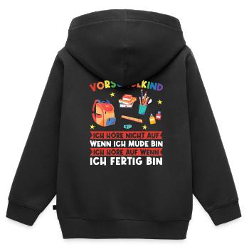 Vorschule Abschluss Vorschulkind Geschenk - Kinder Premium Organic Zip Hoodie - Schwarz - Hinten - AI Model Kid Male (0cm)