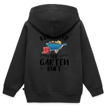 Garten Pflanze Gartenbau Geschenk - Kinder Premium Organic Zip Hoodie - Schwarz - Hinten - AI Model Kid Male (0cm)