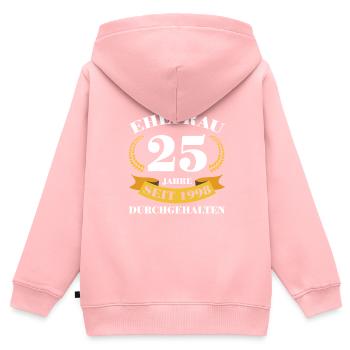 25. Hochzeitstag Ehefrau Silberhochzeit Geschenk - Kinder Premium Organic Zip Hoodie - Rosa - Hinten - AI Model Kid Female (0cm)