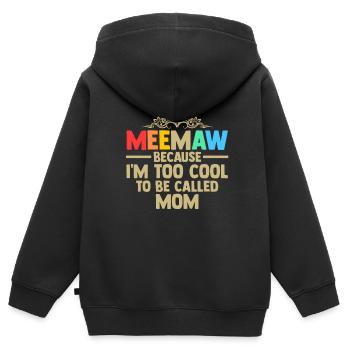 Omi Omi Familie Geschenk - Kinder Premium Organic Zip Hoodie - Schwarz - Hinten - AI Model Kid Male (0cm)