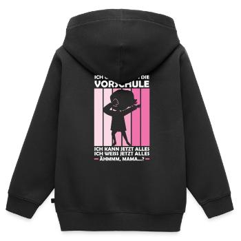Vorschule Dabbing Vorschüler Geschenk - Kinder Premium Organic Zip Hoodie - Schwarz - Hinten - AI Model Kid Male (0cm)