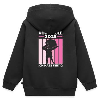 Vorschule 2023 Dabbing Vorschüler Geschenk - Kinder Premium Organic Zip Hoodie - Schwarz - Hinten - AI Model Kid Male (0cm)