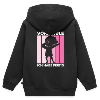 Vorschule Dabbing Vorschüler Geschenk - Kinder Premium Organic Zip Hoodie - Schwarz - Hinten - AI Model Kid Male (0cm)