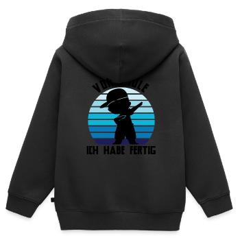 Vorschule Dabbing Vorschulkind Geschenk - Kinder Premium Organic Zip Hoodie - Schwarz - Hinten - AI Model Kid Male (0cm)