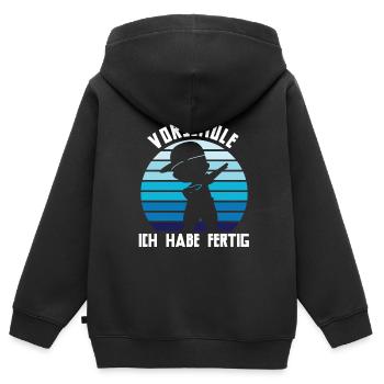 Vorschule Dabbing Vorschüler Geschenk - Kinder Premium Organic Zip Hoodie - Schwarz - Hinten - AI Model Kid Male (0cm)