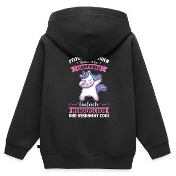 Krankenhaus Pflegefachfrau Pflegerin Geschenk - Kinder Premium Organic Zip Hoodie - Schwarz - Hinten - AI Model Kid Male (0cm)