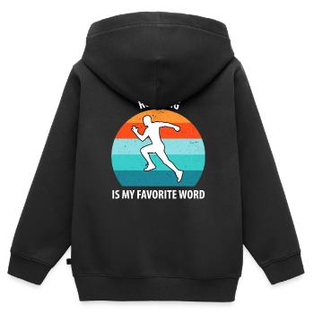 Floorball Unihockey Feldhockey Hallenhockey - Kinder Premium Organic Zip Hoodie - Schwarz - Hinten - AI Model Kid Male (0cm)