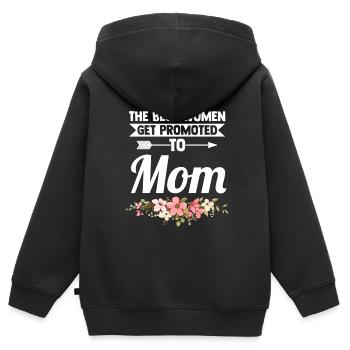 Mutter Familie Mütter Geschenk - Kinder Premium Organic Zip Hoodie - Schwarz - Hinten - AI Model Kid Male (0cm)