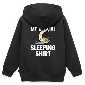 Schlafshirt Schildkröte Schlafanzug Geschenk - Kinder Premium Organic Zip Hoodie - Schwarz - Hinten - AI Model Kid Male (0cm)