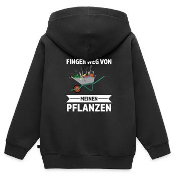 Gärtner Garten Gartenbau Geschenk - Kinder Premium Organic Zip Hoodie - Schwarz - Hinten - AI Model Kid Male (0cm)