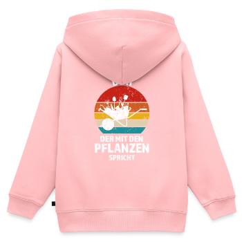 Gärtner Garten Landschaftsbauer Geschenk - Kinder Premium Organic Zip Hoodie - Rosa - Hinten - AI Model Kid Female (0cm)