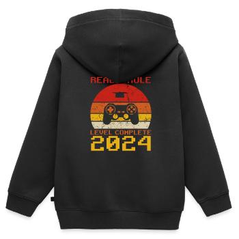 Realschule 2024 Realschule bestanden Realschule Ge - Kinder Premium Organic Zip Hoodie - Schwarz - Hinten - AI Model Kid Male (0cm)
