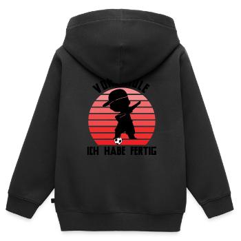 Vorschule Abschied Vorschule Schulanfang Geschenk - Kinder Premium Organic Zip Hoodie - Schwarz - Hinten - AI Model Kid Male (0cm)