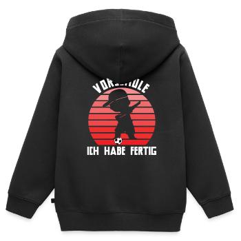 Vorschule Abschied Vorschule Schulanfang Geschenk - Kinder Premium Organic Zip Hoodie - Schwarz - Hinten - AI Model Kid Male (0cm)