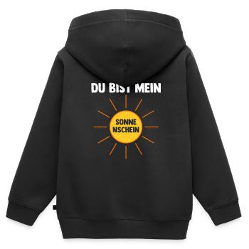 Familie Sonne Verwandte Geschenk - Kinder Premium Organic Zip Hoodie - Schwarz - Hinten - AI Model Kid Male (0cm)
