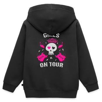 Mädels auf Tour - Kinder Premium Organic Zip Hoodie - Schwarz - Hinten - AI Model Kid Male (0cm)